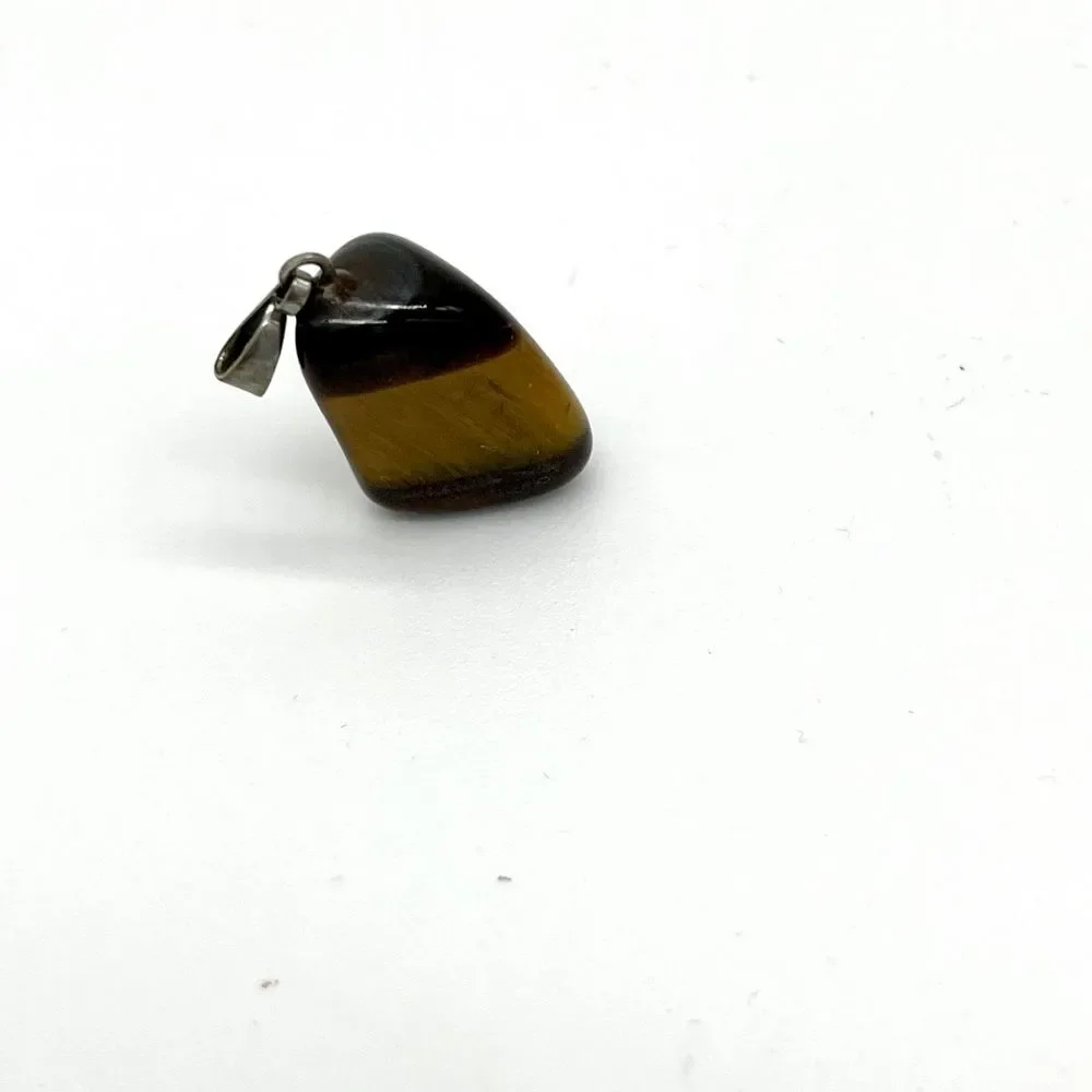 Tiger's Eye Pendant‎ Natural Stone Healing Crystal Polished Gemstone Charm